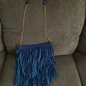 Blue crossbody handbag
